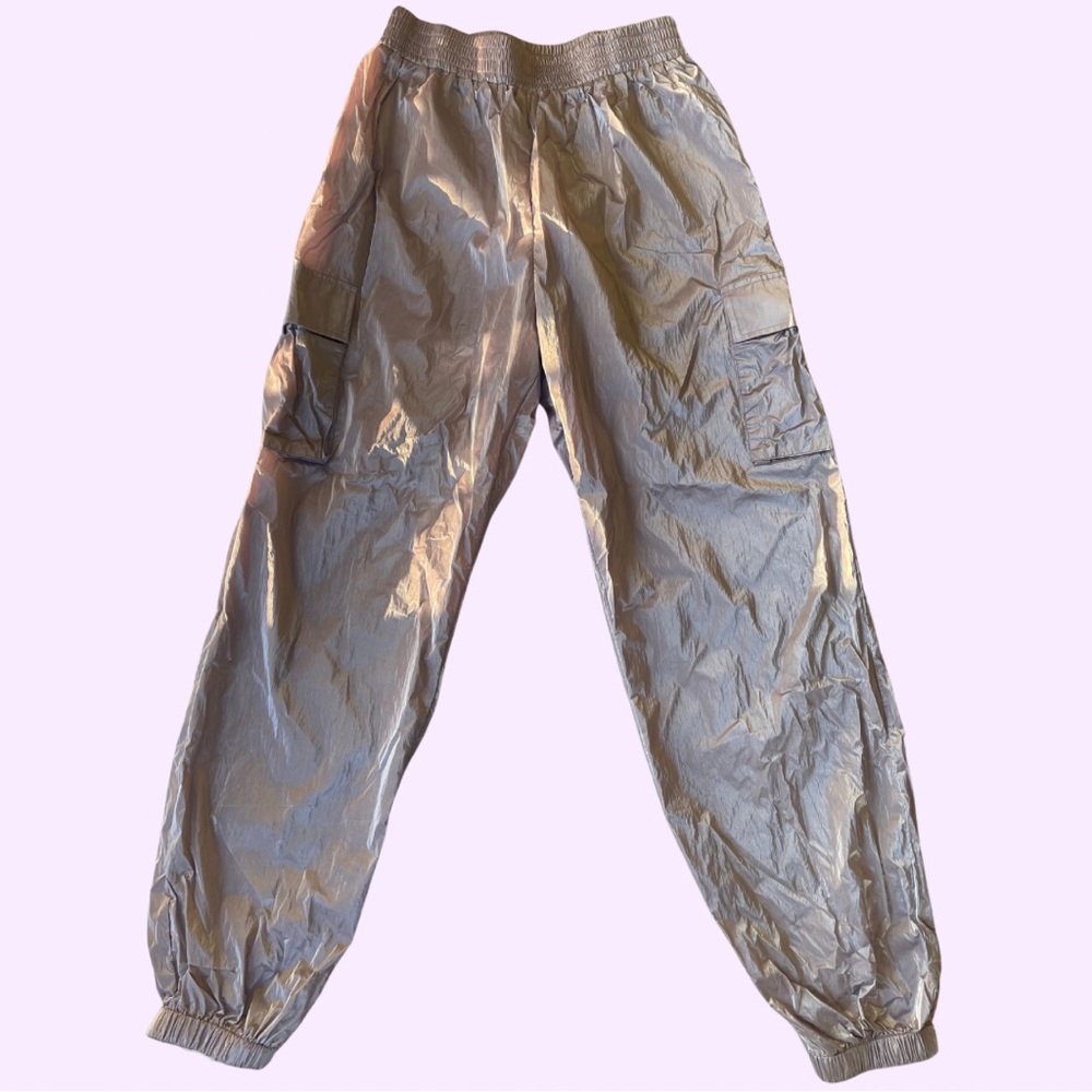 Forever 21 Metallic Purple Cargo Pants